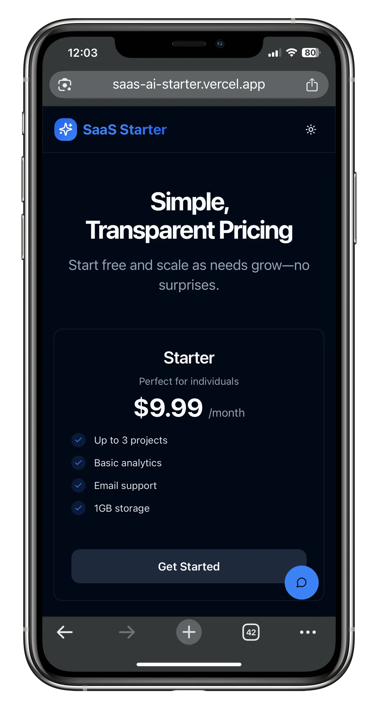 Admin panel with user management