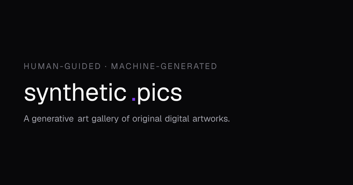 Synthetic Pics generative art preview